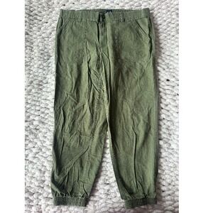 GAP Women's Cargo Jogger Pants Olive Green Elastic Waist Size L